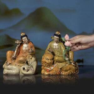 Tượng Văn Thù Phổ Hiền Bồ Tát - D04
